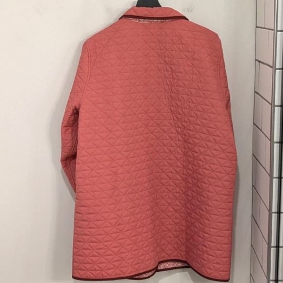 Lands' End 2021 Women's Pink Floral Insulated Quilted Barn Chore Coat Jacket 1X - Picture 6 of 13